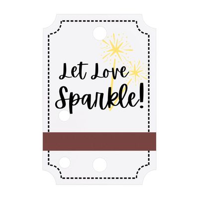 100PCS Kraft Wedding Send-Off Tags with Built-in Match Striker, Rustic Let Love Sparkle Decor White Paper Sleeves for Ceremony Grand Exit, Anniversary, Parties, Graduation Favors, Engagement Event