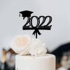2022 Cake Topper Acrylic Black Graduate Cake Toppers for 2022 Graduation Party Cake Decorations Graduation Table Decor Graduation Gift for Him Her view 3
