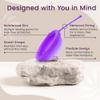 EcoBlossom Reusable Menstrual Disc with Removal String - The Most Reliable Medical Grade Silicone Period Discs - Comfortably use for 12 Hours (Violet) view 4
