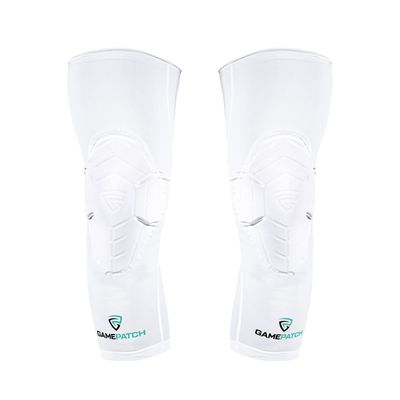Gamepatch Knee Pads | Compression Sleeve Joint Protection | Shock Absorbing Technology | Men Women Kids, White, Size XL