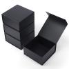 Ditwis 4 Pack 8x8x4 Inches Gift Boxes with Magnetic Closure Lids, Black Magnetic Box for Wedding, Groomsmen Bridesmaid Proposal, Birthdays, Mother's Day view 1