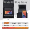 Ditwis 4 Pack 8x8x4 Inches Gift Boxes with Magnetic Closure Lids, Black Magnetic Box for Wedding, Groomsmen Bridesmaid Proposal, Birthdays, Mother's Day view 2