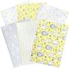 RUSPEPA Wrapping Tissue Paper - Yellow and Grey Baby Design Tissue Paper Bulk for Gift Wrap, Art Crafts, DIY, Pack Bags, Birthday, Baby Shower and More - 13.7 x 19.6 inches - 90 Sheets view 1