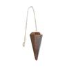 Tiger Eye Pendulum, Healing Pendulum Pendant, Dowsing Pointed Natural Pendulum Pendant, Silver Plated Pendant With Chain faceted dowser pendulum GM GEMMART USA (SPTE-14007) view 1