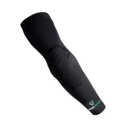 Gamepatch Padded Arm Sleeve | Shock Absorbing Technology | Elbow Compression | Men Women Kids, Black, Size XXL
