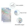 PABCK 200 Pieces 2.36x5.9 inch (Inside Size 1.9x4.65 inch) Resealable Foil Pouch Clear Front Heat Seal Bags with Hang Hole for Zip Food Storage Lock Bag Reclosable Airtight Zipper Lock Packaging view 2