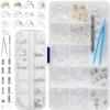 Eyeglass Repair Kit with 100PCS Nose Pads, 3-in-1 Keychain Screwdriver Kit, 100 Screws & Tweezers - Professional Glasses Repair Tools for Eyeglasses, Sunglasses, Watch, Jewelry - Compact & Complete view 1