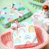 LeZakaa Mini Wrapping Paper Roll - Mini Roll - Cupcake/Rainbow/Colorful Stripe for Birthday, Party, Holiday, Baby Shower - 17 x 120 inches - 3 Rolls (42.5 sq.ft.ttl.) view 3