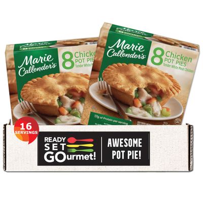 Marie Callender's Chicken Pot Pie - Made with tender white meat chicken - All Natural, Great Source of Protein - 2 Pack (8 ct, 80 oz Each )- Ready Set Gourmet Donate a Meal Program