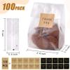 LOKQING Cellophane Treat Bags Cookie bags for Packaging Clear Gift Bag with Stickers for Cookies, Candy, Chocolates(Black Dot, 9x3.2inch) view 3