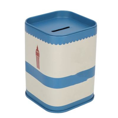 Blade Disposal Case Storage Bank, Blade Bank for Blade Storagement, Iron Detachable Cover Large Capacity Waste Blades Storage Box for Barber Shop(Blue)