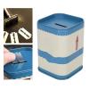 Blade Disposal Case Storage Bank, Blade Bank for Blade Storagement, Iron Detachable Cover Large Capacity Waste Blades Storage Box for Barber Shop(Blue) view 2