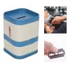 Blade Disposal Case Storage Bank, Blade Bank for Blade Storagement, Iron Detachable Cover Large Capacity Waste Blades Storage Box for Barber Shop(Blue) view 3