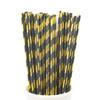 100pcs Foil Gold/Silver Disposable Drinking Paper Straws Rainbow For Birthday Wedding Deco Christmas Party Event Supplies (3) view 1