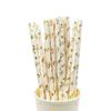 100pcs Foil Gold/Silver Disposable Drinking Paper Straws Rainbow For Birthday Wedding Deco Christmas Party Event Supplies (6) view 1