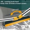FUMANYI V-Shaped Floor Scrub Brush 2 In 1 Scrape & brush Push Broom Long Handle Magic Broom Brush Squeegee Tile Kitchen Cleaning Tools Bathroom Kitchen Wall Crevice Cleaning Brush view 4