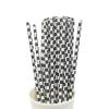 100pcs Foil Gold/Silver Disposable Drinking Paper Straws Rainbow For Birthday Wedding Deco Christmas Party Event Supplies (2) view 1