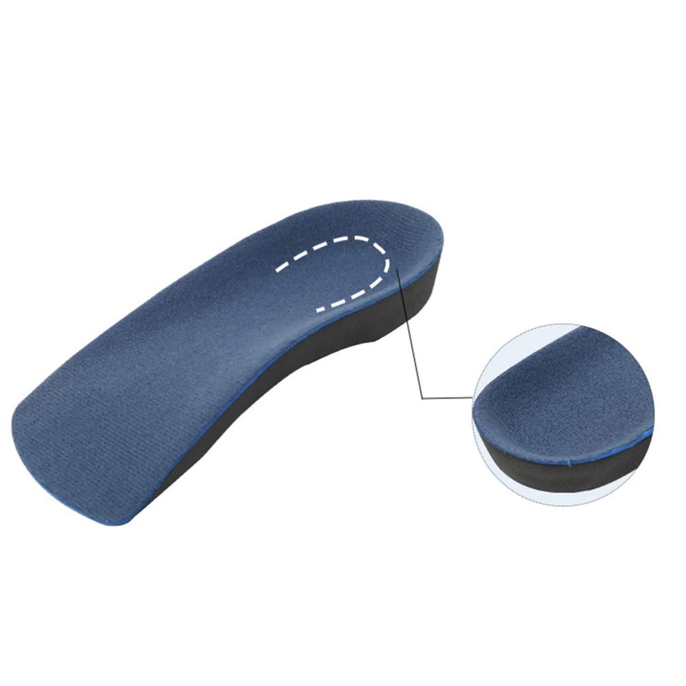 ARTIBETTER 1pair Women Orthotic Insoles for Flat Feet and Plantar Fasciitis Xs Arch Support Massage Pads Eva Material Blue and Black Design for Sports and Daily Use