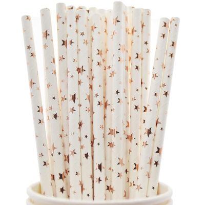 100pcs Foil Gold/Silver Disposable Drinking Paper Straws Rainbow For Birthday Wedding Deco Christmas Party Event Supplies (1)