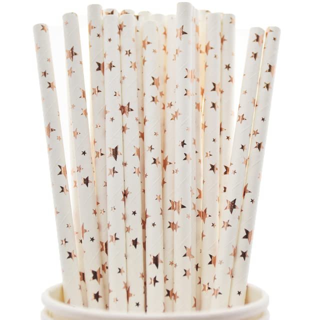 100pcs Foil Gold/Silver Disposable Drinking Paper Straws Rainbow For Birthday Wedding Deco Christmas Party Event Supplies (1)