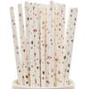100pcs Foil Gold/Silver Disposable Drinking Paper Straws Rainbow For Birthday Wedding Deco Christmas Party Event Supplies (1) view 1