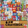 CRAVEBOX Snacks Box Variety Pack Care Package (65 Count) Easter Treats Gift Basket Adults Kids Grandkids Guys Girls Women Men Boyfriend Birthday Cookies Chips College Student Office School view 1