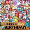 Birthday Care Package (80 Count) Snacks Food Cookies Chocolate Bar Chips Candy Party Variety Gift Box Pack Assortment Basket Bundle Mix Bulk Sampler view 1