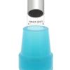 2 Pcs: 3/4" (19mm) Glow in The Dark Rubber Tips Ferrules for Walking Canes - Blue - by Lifeswonderful view 3