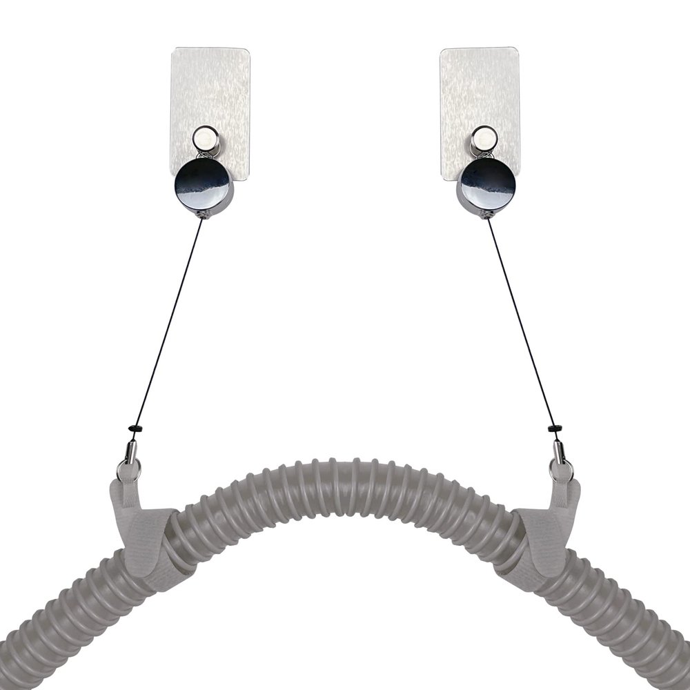 CPAP Hose Holder for Bed CPAP Tube Hanger with Retracting Reel Increased Range of Motion CPAP Supplies for Resmed Respironics and More