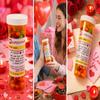 Funny Love Sick Valentine's Day Multicolored Fruit-Flavored Button-Shaped Candies Candy In Jumbo 6 Ounce Pill Bottle Fun Gag Gift Valentines Candy Share The Rainbow view 2