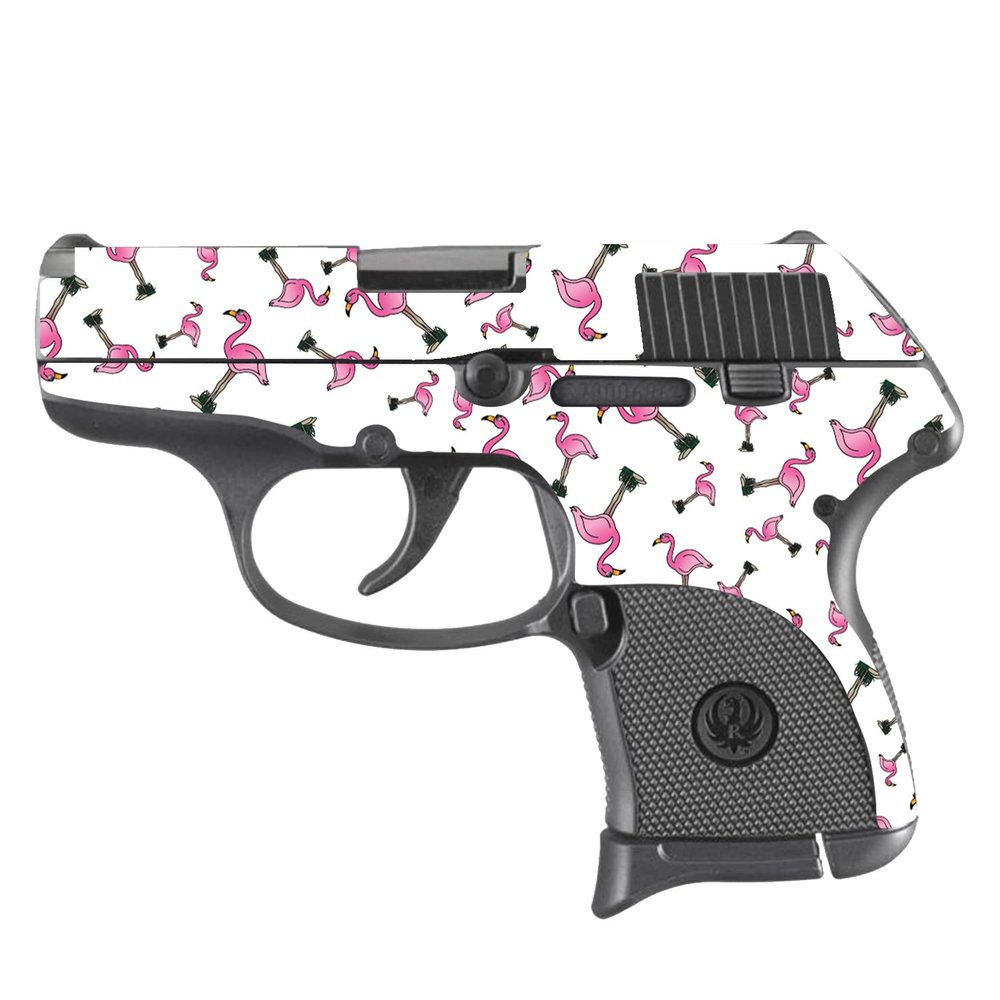 MightySkins Skin Compatible with Ruger LCP 380 - Cool Flamingo | Protective, Durable, and Unique Vinyl Decal wrap Cover | Easy to Apply, Remove, and Change Styles | Made in The USA