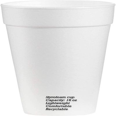 AMZ Empire Foam Cups With Lids Disposable 16 Ounce Set of 50 For To Go Hot/Cold Drink Coffee Tea Beverage