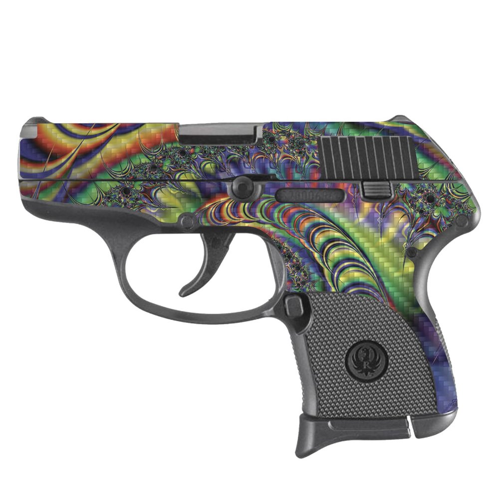 MightySkins Carbon Fiber Skin Compatible with Ruger LCP 380 - Acid | Protective, Durable, and Unique Vinyl Decal wrap Cover | Easy to Apply, Remove, and Change Styles | Made in The USA