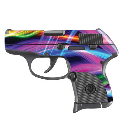 MightySkins Skin Compatible with Ruger LCP 380 - Light Waves | Protective, Durable, and Unique Vinyl Decal wrap Cover | Easy to Apply, Remove, and Change Styles | Made in The USA