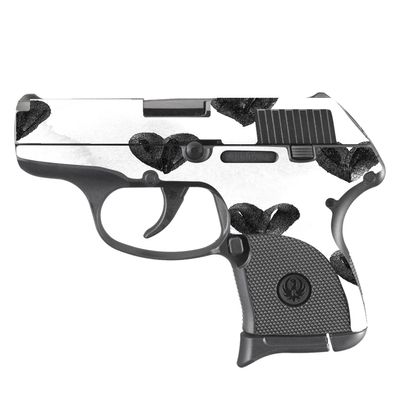 MightySkins Skin Compatible with Ruger LCP 380 - Ink Hearts | Protective, Durable, and Unique Vinyl Decal wrap Cover | Easy to Apply, Remove, and Change Styles | Made in The USA