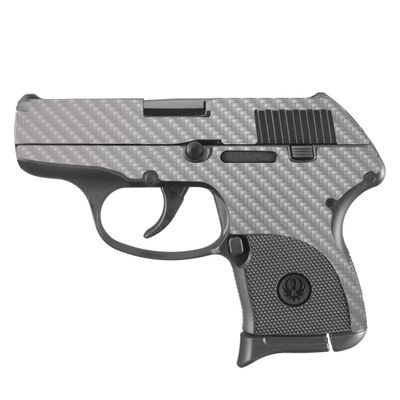 MightySkins Carbon Fiber Skin Compatible with Ruger LCP 380 - Cold Steel | Protective, Durable, and Unique Vinyl Decal wrap Cover | Easy to Apply, Remove, and Change Styles | Made in The USA
