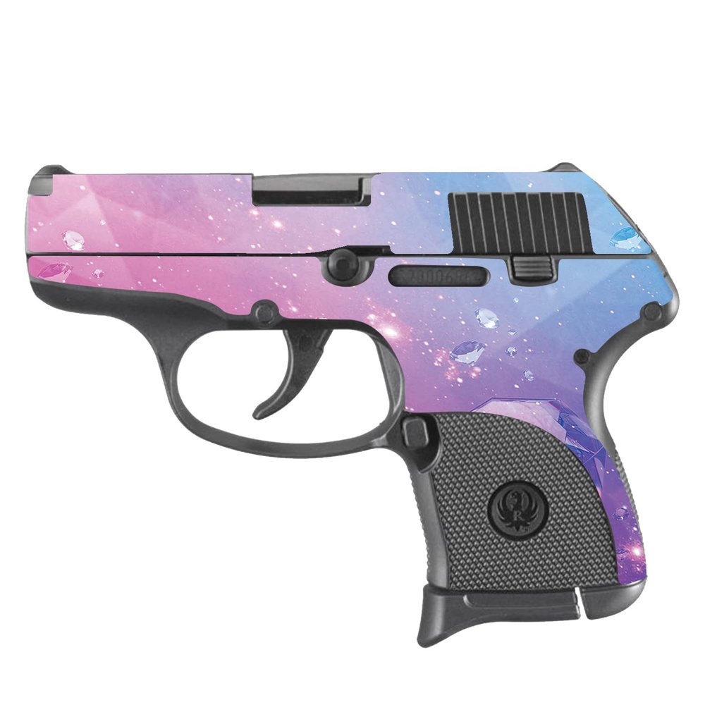 MightySkins Skin Compatible with Ruger LCP 380 - Pink Diamond | Protective, Durable, and Unique Vinyl Decal wrap Cover | Easy to Apply, Remove, and Change Styles | Made in The USA