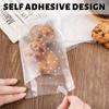 NPLUX 100PACK Self Adhesive Cookie Bags Cellophane Treat Bags Thank You for Gift Giving Candy with Stickers(White Polka Dot,4x6 INCH) view 4