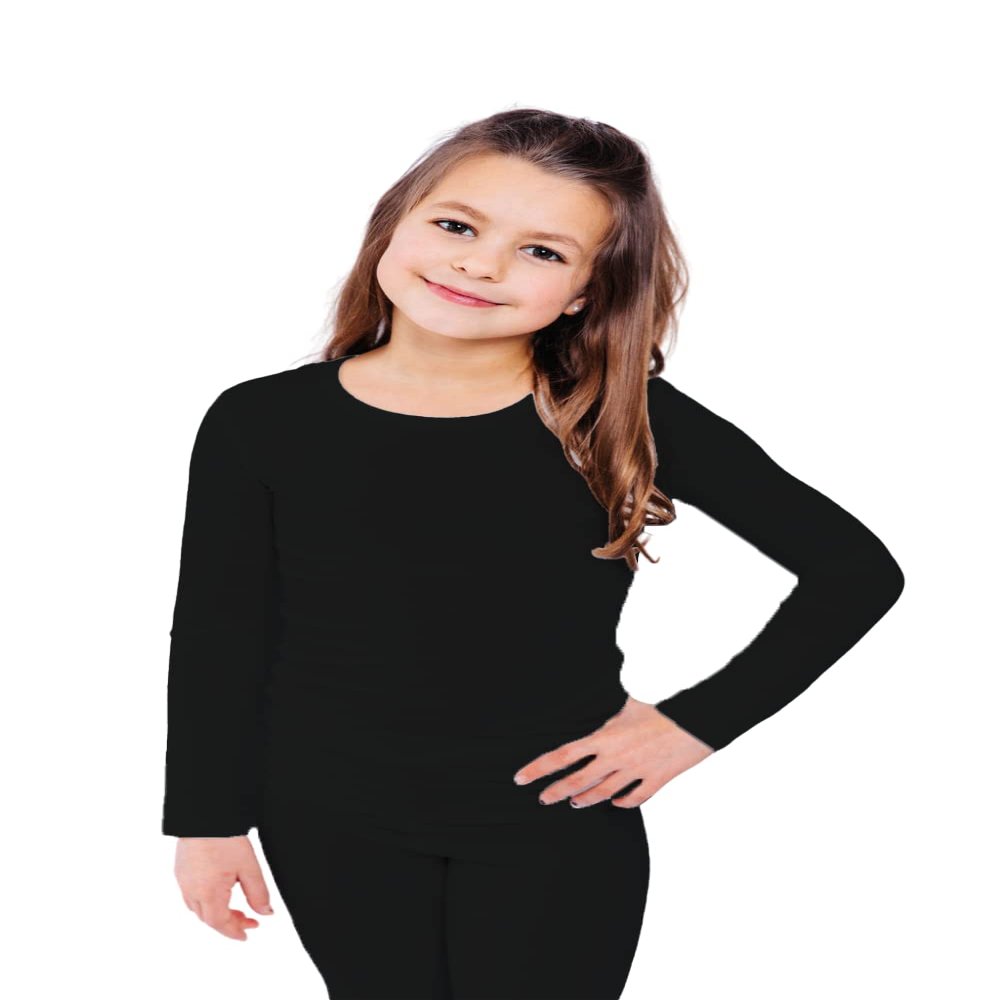YoRo Naturals Remedywear Long Sleeve Shirt for Eczema, Itchy Skin, Psoriasis - Inflammation Relief with Tencel and Zinc, Long Sleeve Shirt for Kids (Black, 12 Years Old)