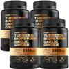 4-in-1 Turmeric and Garlic Supplements with BioPerine  2360mg Turmeric Ginger Root Capsules with Garlic  High Potency Herbal Blend (120 ct, Pack of 4) view 1