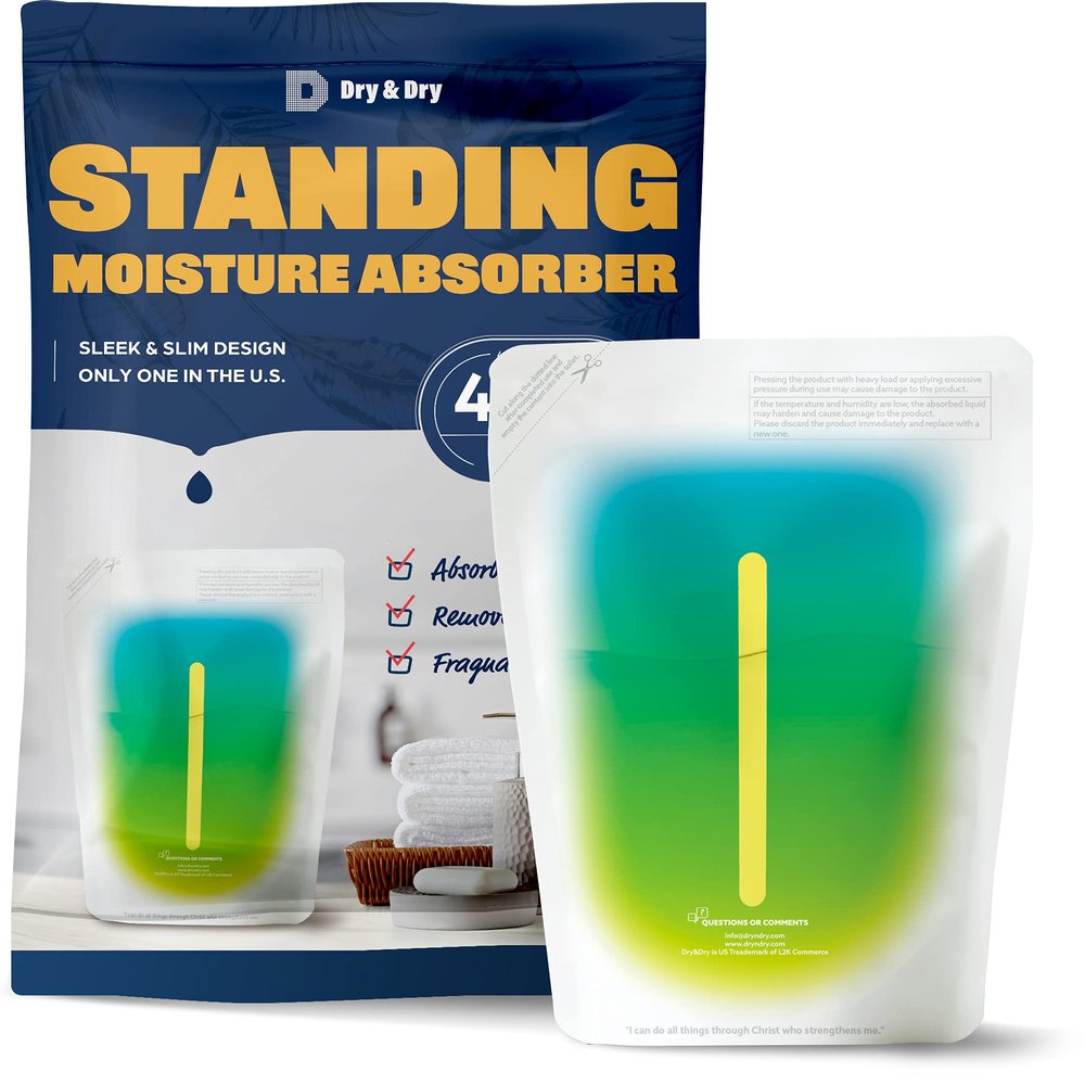 Dry & Dry 10 Pack Standing Moisture Absorbers for Basements, Closets, Bathrooms & Laundry Rooms