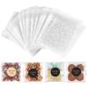NPLUX 100PACK Self Sealing Cellophane Bags Clear Cookie Treat Bags Thank You for Gift Giving Candy with Stickers(White Polka Dot, 4x4 INCH) view 1