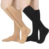 2 Pairs Zipper Compression Socks, 15-20 mmHg Closed Toe Compression Stocking with Zipper for Women and Men view 1