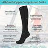 2 Pairs Zipper Compression Socks, 15-20 mmHg Closed Toe Compression Stocking with Zipper for Women and Men view 4
