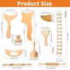 Chumia 10 Pieces Wood Massage Tools Wooden Maderoterapia Kit Therapy Tools Massage Roller Lymphatic Drainage Health Care for Neck Leg Back Arm Body Muscle Pain Relief view 2