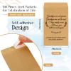 Fumete 300 Pack Funeral Favors Set 100 Self Adhesive Kraft Seed Envelopes 100 Funeral Prayer Cards 100 Organza Bags for Loss of Loved One(Classic Style) view 2