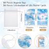 Fumete 300 Pack Funeral Favors Set 100 Self Adhesive Kraft Seed Envelopes 100 Funeral Prayer Cards 100 Organza Bags for Loss of Loved One(Classic Style) view 3