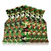 Lecpeting 100 Pcs Camouflage Treat Bags Camo Print Cellophane Candy Bags Army Party Favor with Twist Ties for Camouflage Theme Birthday Party Supplies view 4