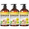 3 Pack Ginger Massage Oil with Arnica Oil,Vitamin E Oil and Grape Seed Oil,Ginger Oil for Lymphatic Drainage,100% Natural Ginger Essential Oil for Warming and Relaxing view 1