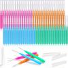 Modacraft 120Pcs Interdental Brush 4 Sizes Braces Brush Toothpicks with Soft Bristles 360 Bendable Floss Heads Dental Brushes Between Teeth Gum Braces Cleaning Kit Oral Tooth Cleaning Tool view 1